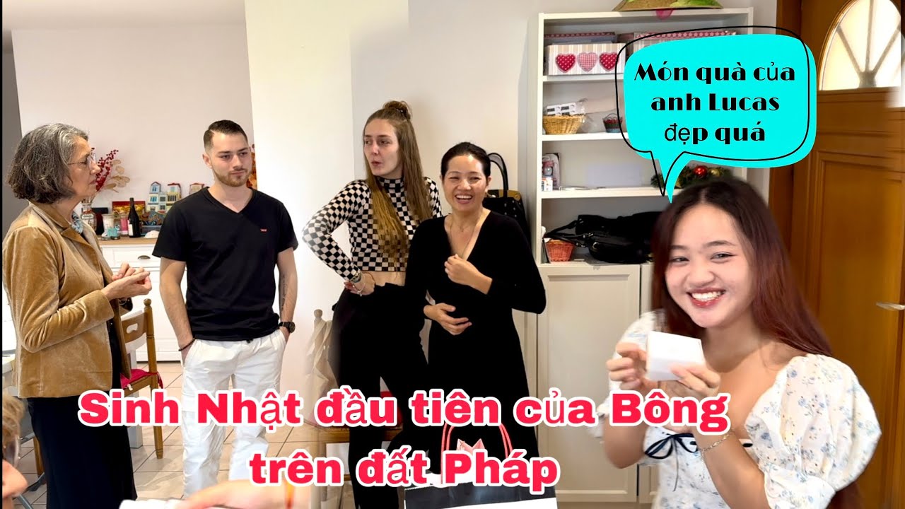 Louis vào bếp phụ mẹ làm sinh nhật chị Bông bên đại gia đình, Mai le cuộc sống ở Pháp