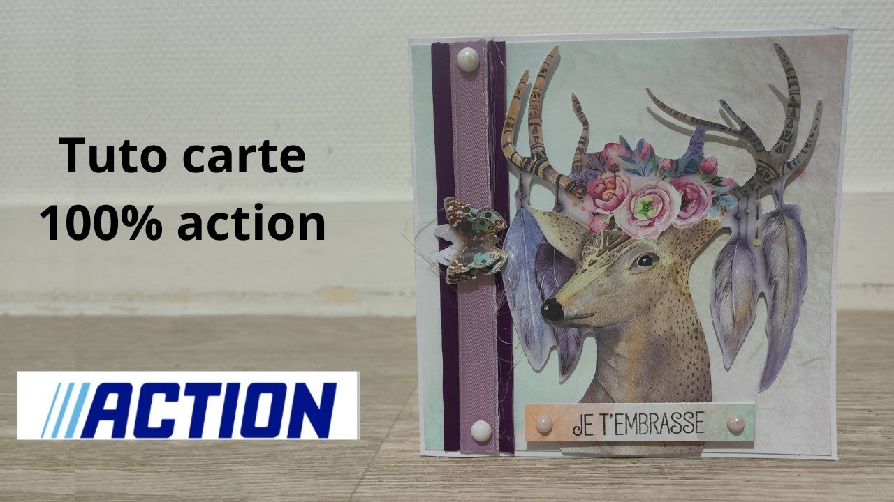Tuto carte action avec un vieux luxe paper block#diy #scrap #tuto #scrapbooking