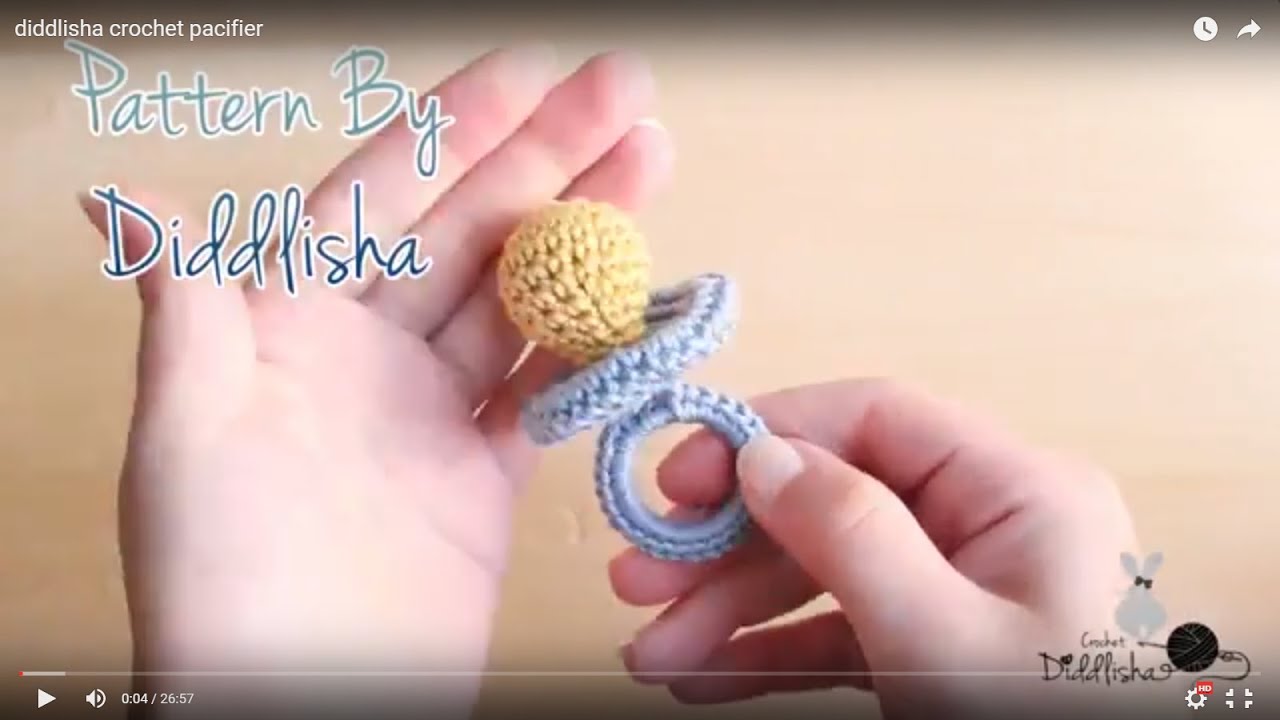 diddlisha crochet pacifier  كروشيه مصاصة الاطفال