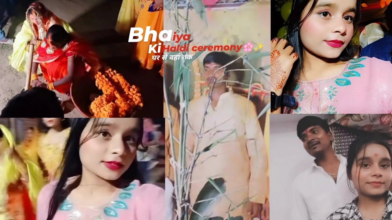 Bhaiya ka haldi ceremony🌸✨️#vlog #family #wedding #haldi #vlog 