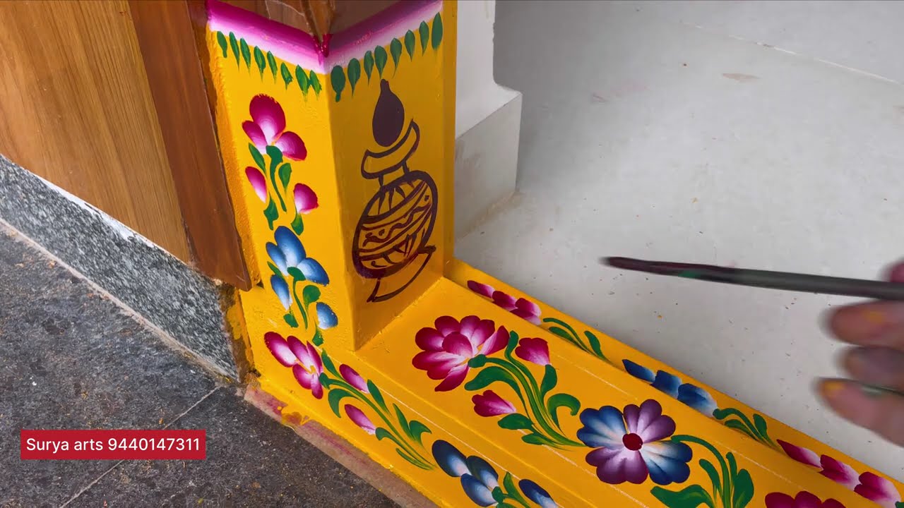 gadapa Muggulu designs painting simple // 9440147311 , Hyderabad