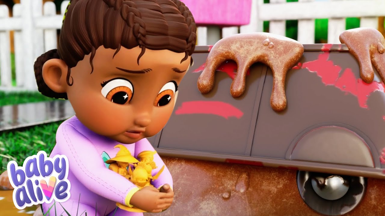 Tilly's Big Red Car 🚗  Baby Alive Official 🍼 Festive Cartoons for Kids ✨ Kids Videos 💕