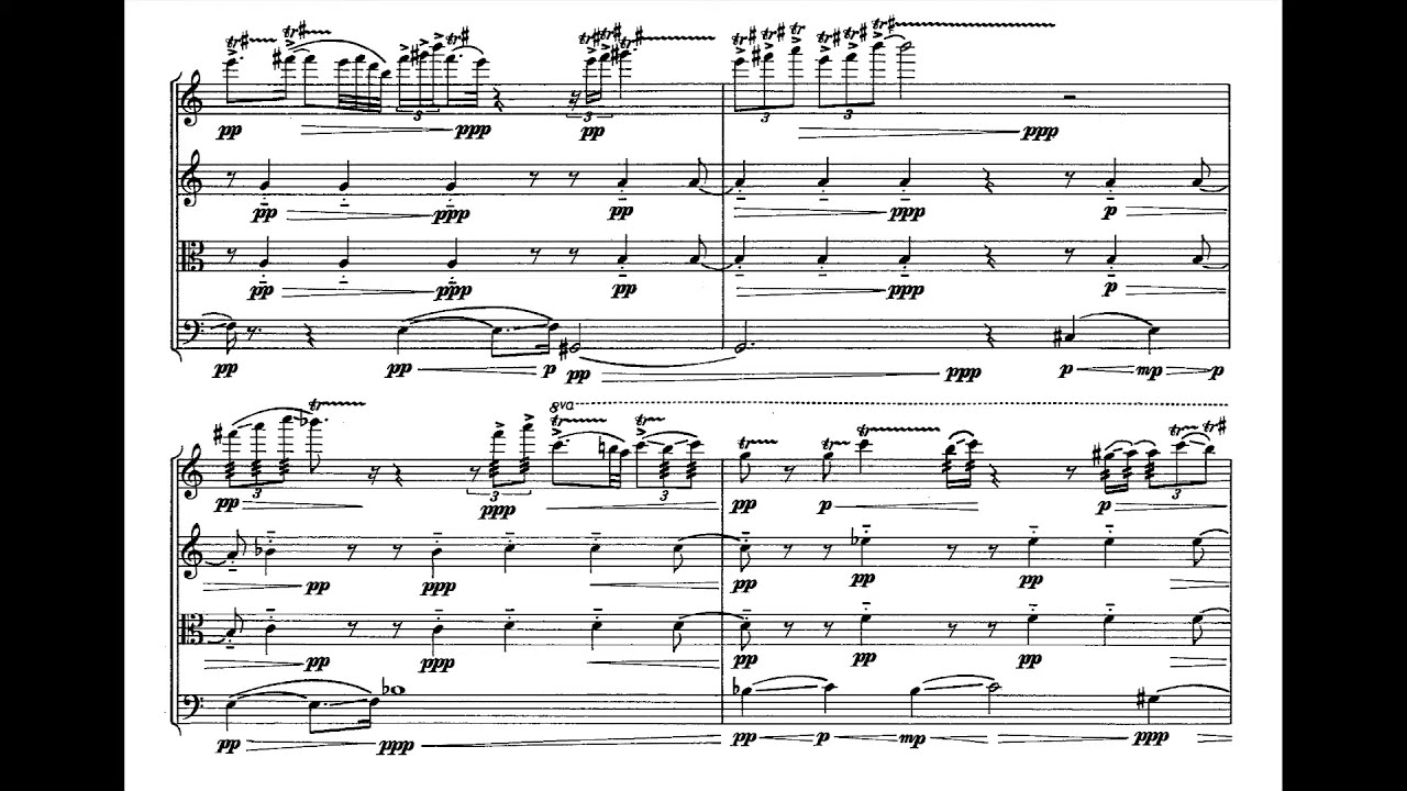 Isang Yun: Streichquartett VI in vier Sätzen (1992):  III. Lamentoso