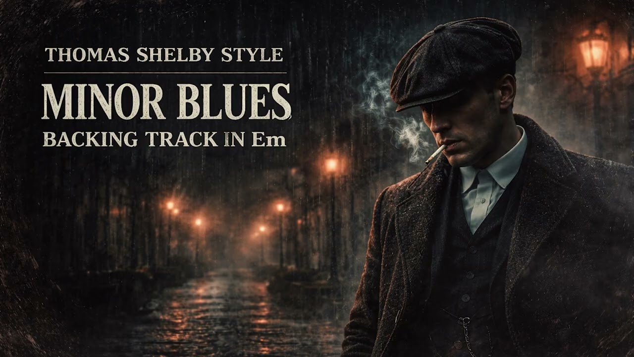 Thomas Shelby Style Minor Blues Backing Track in E Minor | Dark Noir Blues