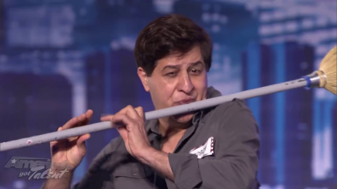 Michael Nejad Makes Music with a Broom and Dustpan - America's Got Talent Season 7 Audition