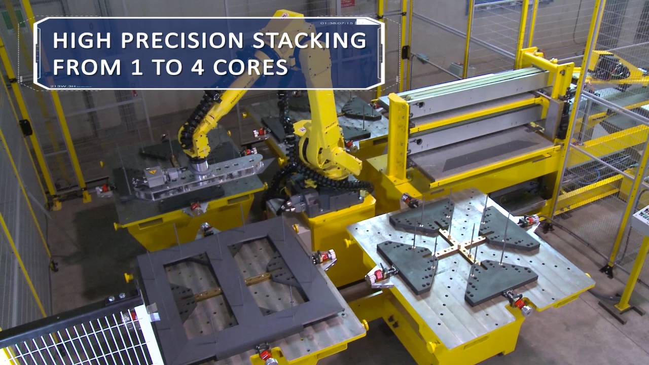Core Cutting Line TO 25 with Robot Stacker IRE 25