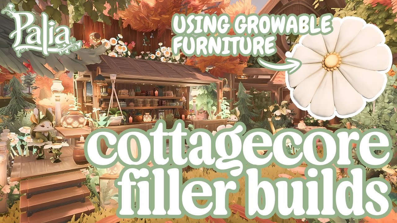 🌸✨ Cottagecore Filler Builds in PALIA // Travelling Flower Cart, Roving Tavern & Rustic Greenhouse