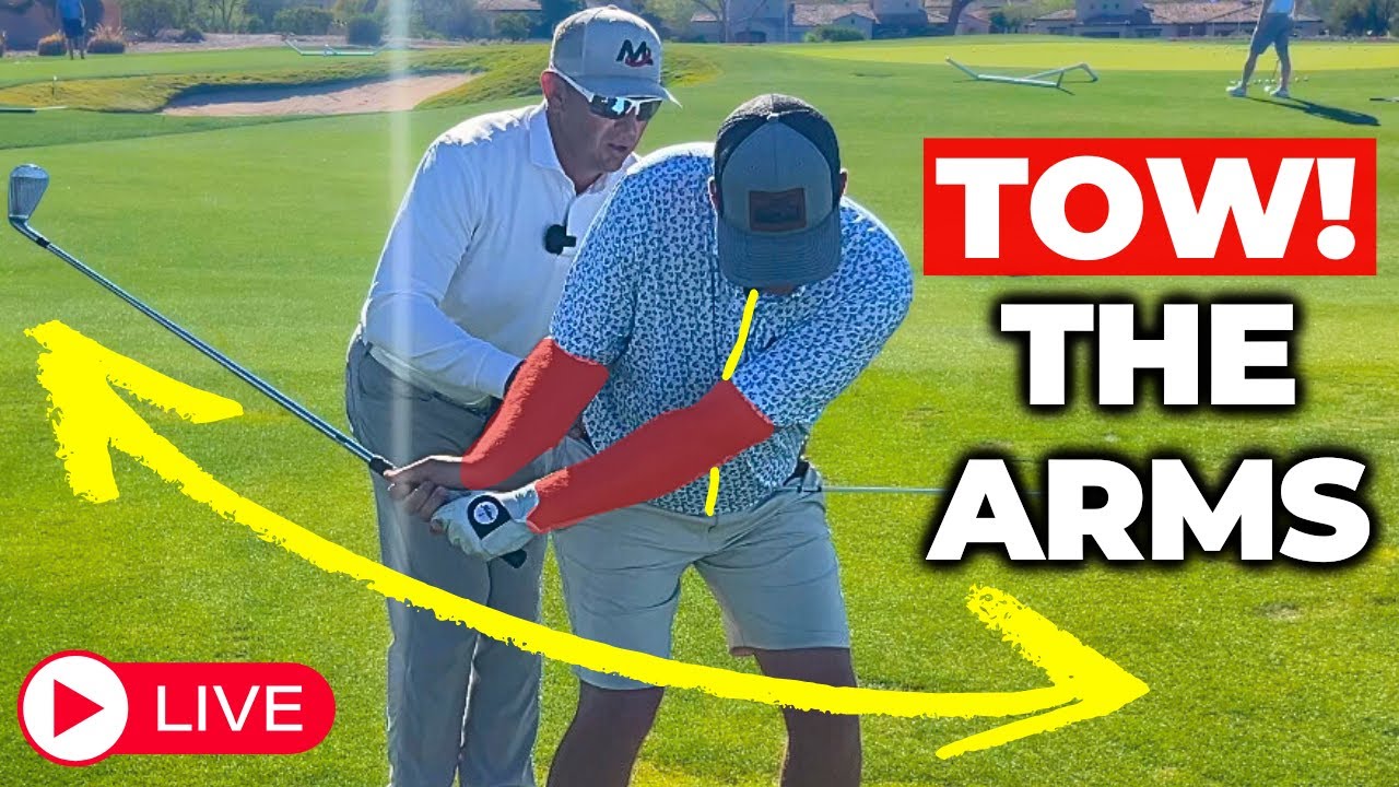 He Learned To TOW His Arms In The Downswing! (LIVE Golf Lesson)