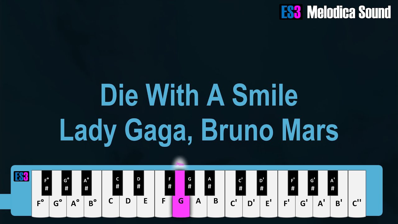 Die With A Smile - Lady Gaga, Bruno Mars Melodica Tutorial.