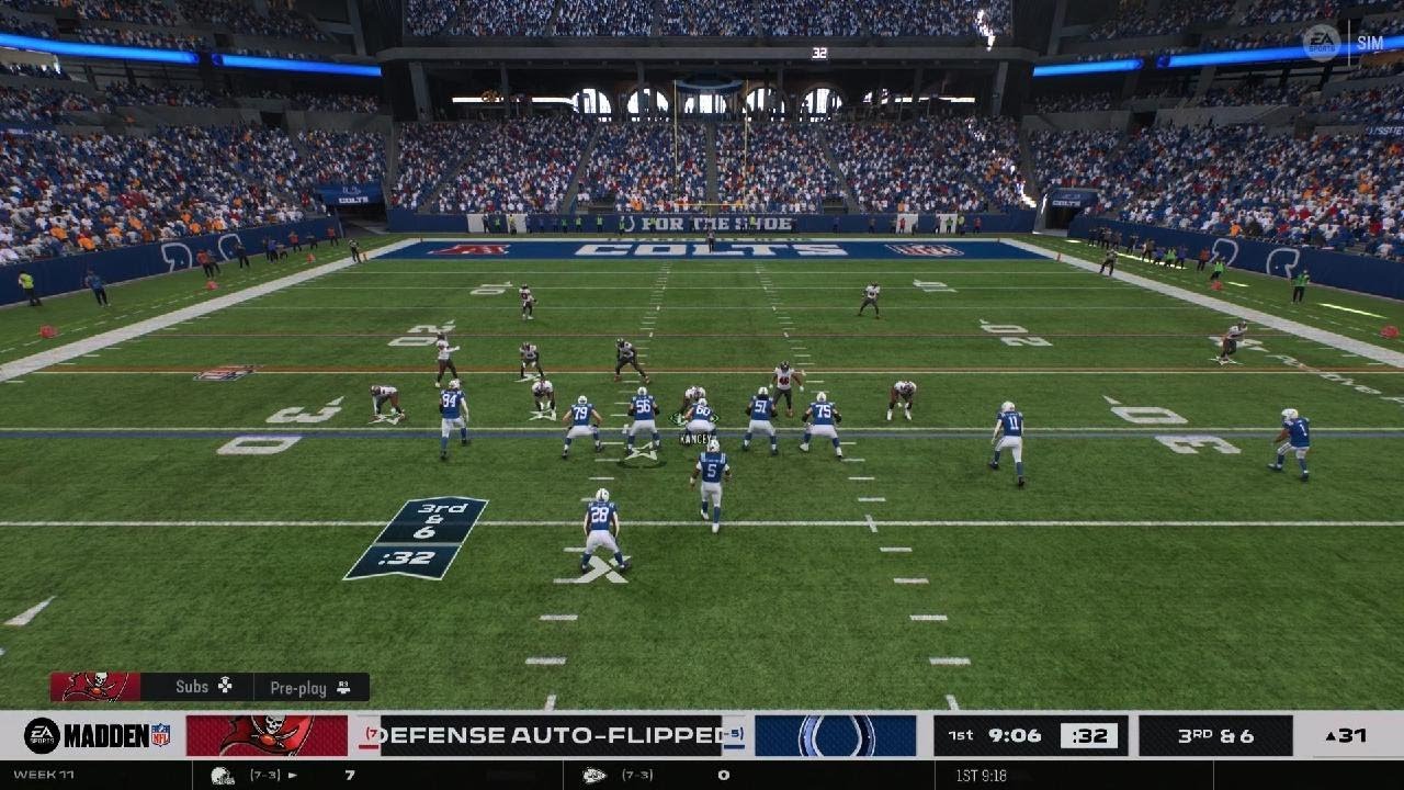 Madden NFL 26 gameplay season 3 week 11 buccaneers vs colts