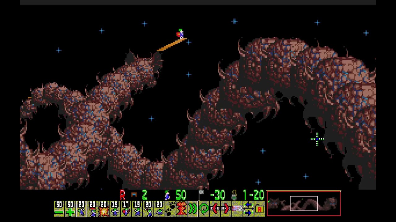Lemmings Redux Old Formats NL (Zany 16) - What an AWESOME level