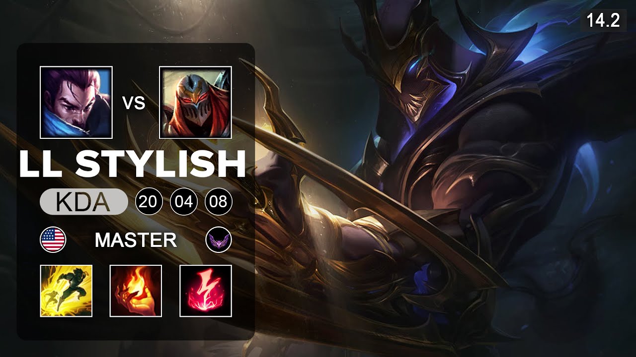 LL Stylish Zed vs Yasuo Mid - NA Master - Patch 14.2 Season 14