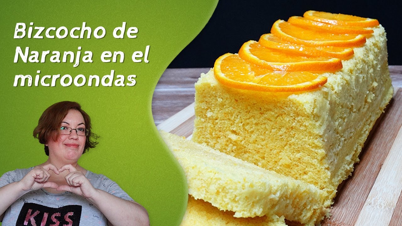 Bizcocho de naranja EN EL MICROONDAS, VERSIÓN MEJORADA.  MUY ESPONJOSO!!😋