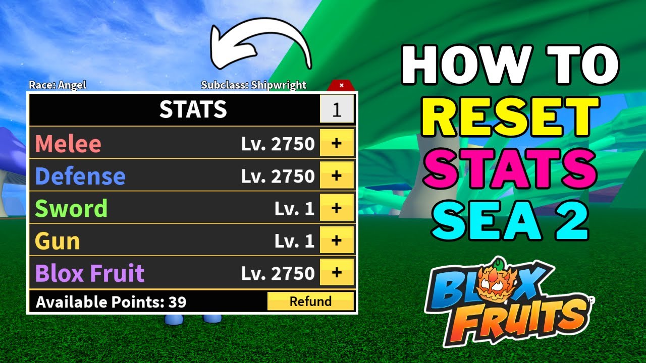 How To Reset STATS in Blox Fruits | How To Get STATS Reset in Blox Fruits | Sea 2