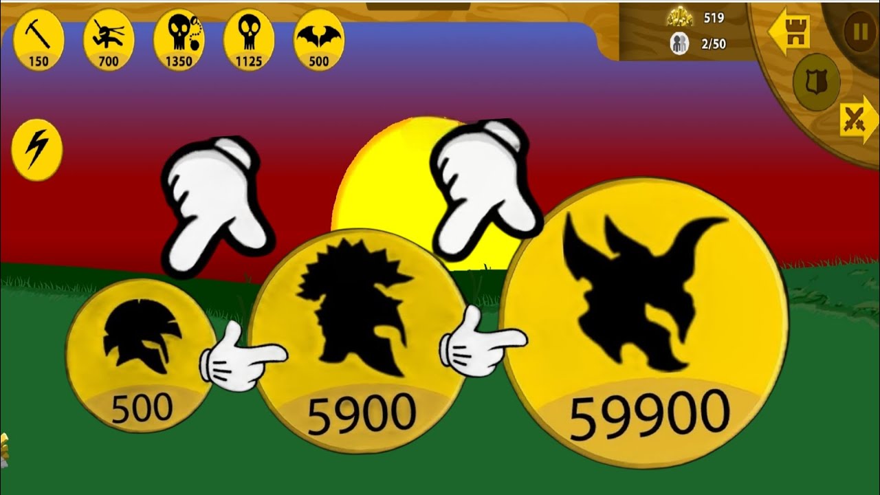 SUMMON CHAOSBATTLE SPEARTONMAXIMUM 9999 SKILL ICON POWER INSANE| STICK WAR LEGACY