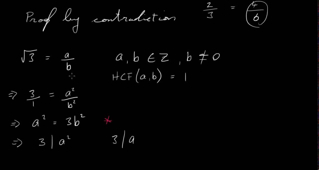 Proof that the square root of 3 is irrational