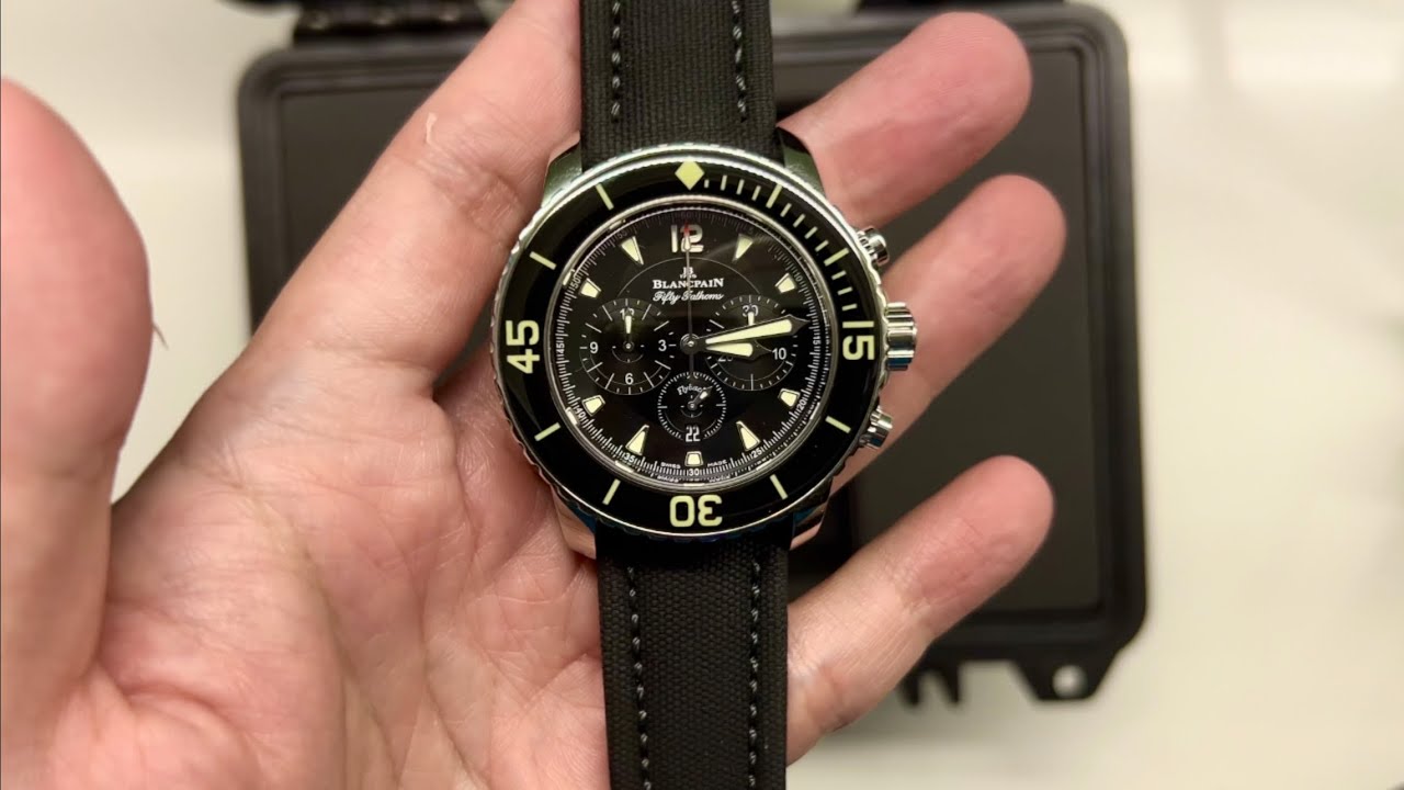A Few Fair Watches - Blancpain Fifty Fathoms Chronographe Flyback in Black Dial