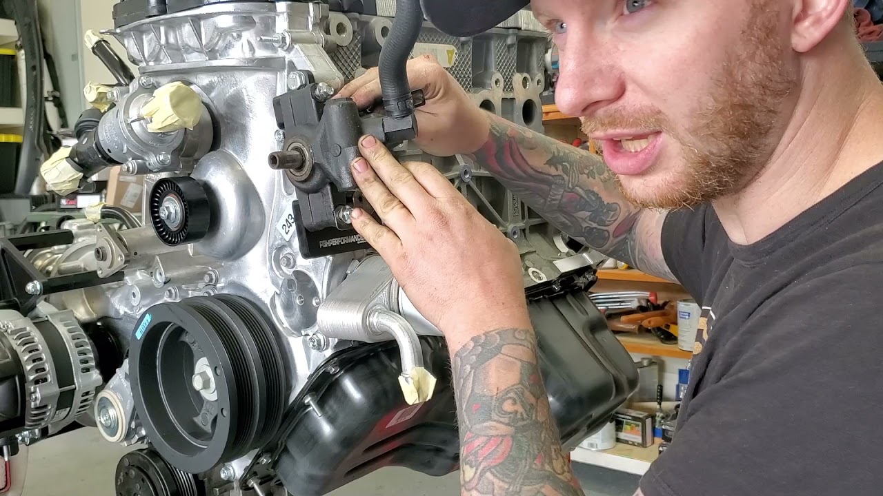 Coyote Cobra gets A/C and Power Steering Mounted!