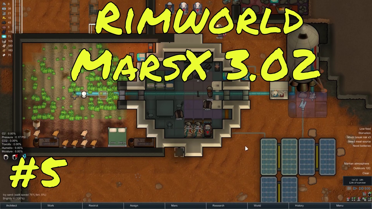 Rimworld Marsx New update 3.02  - Food problems  - Rimworld mars mod gameplay