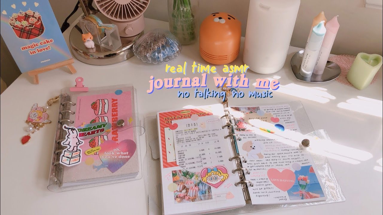 real time asmr journal with me #7 🍯 no talking no music