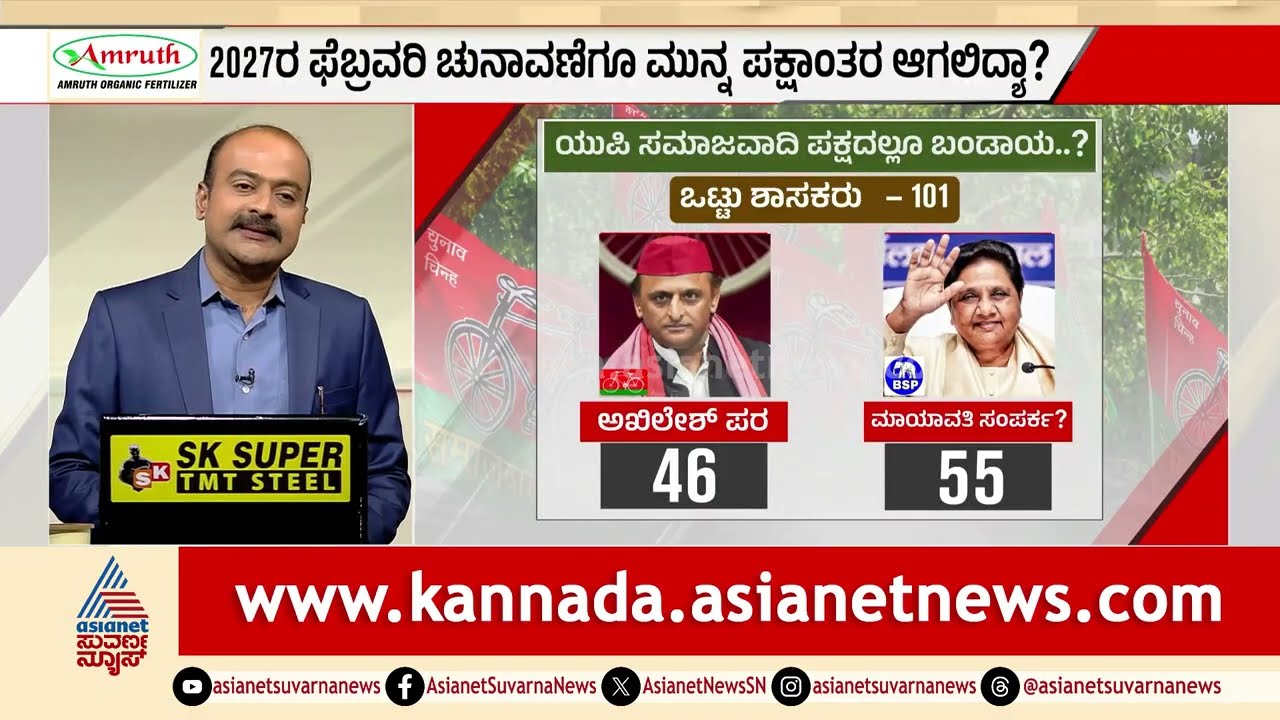 ಯುಪಿಯಲ್ಲಿ ಸಮಾಜವಾದಿ ಪಕ್ಷ ಇಬ್ಬಾಗ? ಮಾಯಾವತಿ ಜೊತೆ 55 ಶಾಸಕರ ಡೀಲ್! | Akhilesh Yadav | Suvarna News Hour