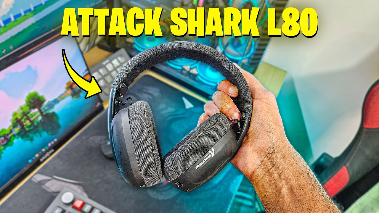 Headset Sem fio Custo Benefício do Aliexpress - Attack Shark L80