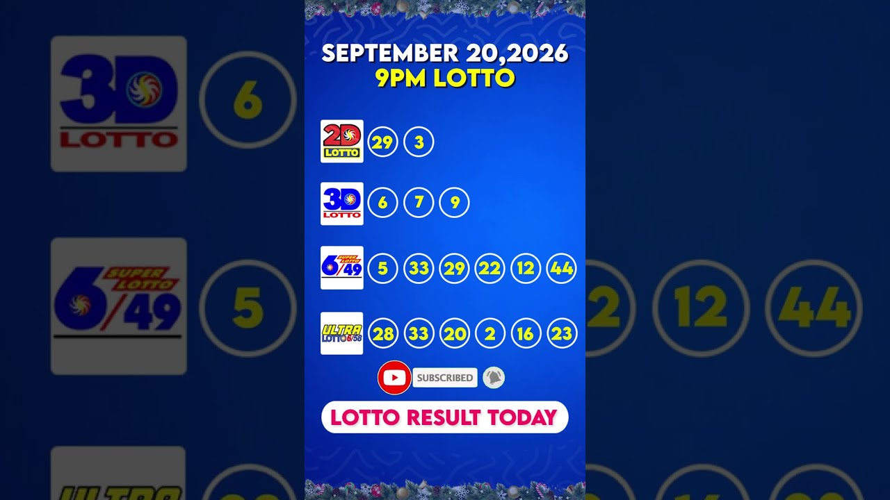 9PM Draw | September 20, 2026 | PCSO Lotto Results Today #lottoresult  #lottoresultstoday #9pmdraw