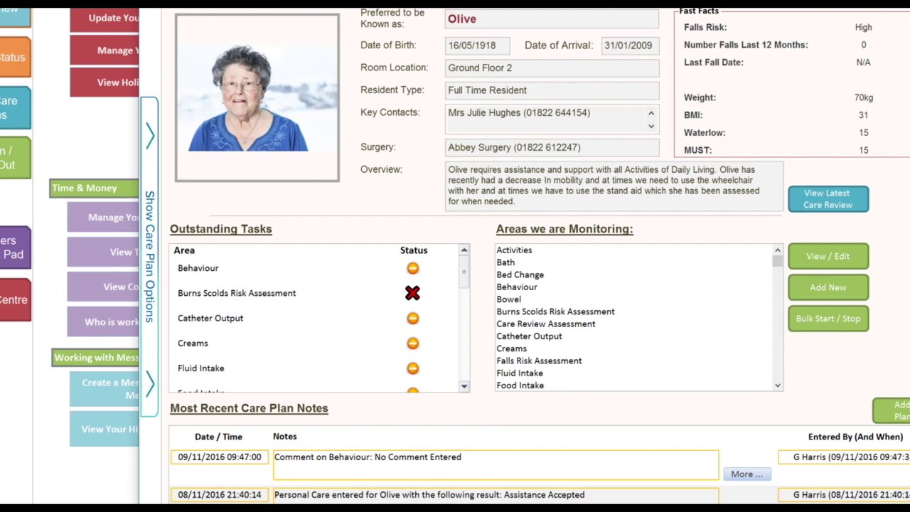 Structure of a Care Plan