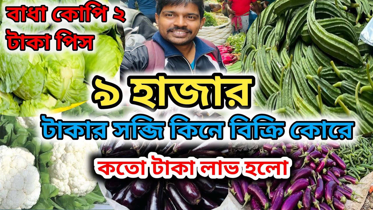 ৯ হাজার টাকার সব্জি কিনে ব্যাবসা করে এতো টাকা লাভ করা সম্ভব #vegetable #vegetablemarket