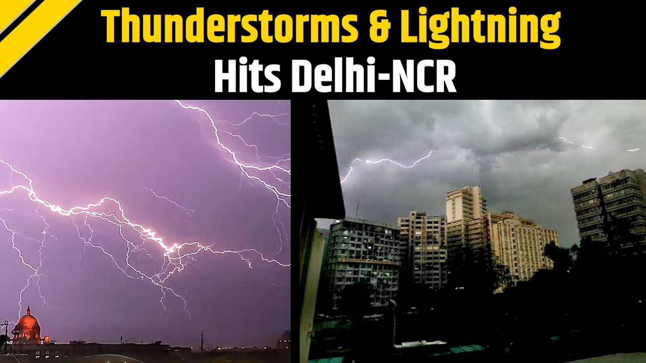 Delhi Rains: IMD Issues Red Alert After Thunderstorms & Lightning Hit Delhi-NCR