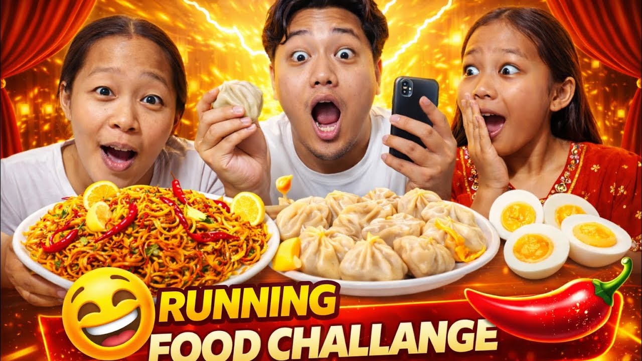 RUNNING FOOD CHALLENGE 😂 | Kasle Dherai Khayo 🤪