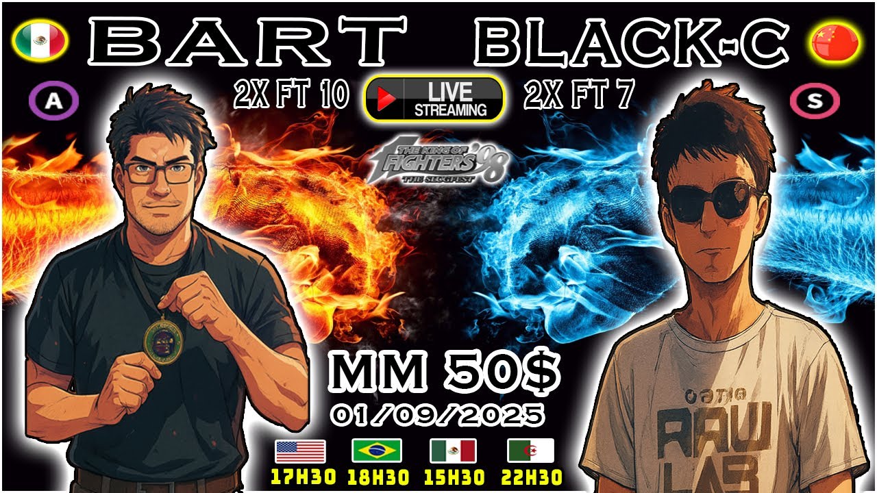 Live Money Match 50$ 🏆 BART (MEX) VS Black-C (CHN) 💋 2X FT 10 + 2X FT 7 🏆 Mirror Match 💥