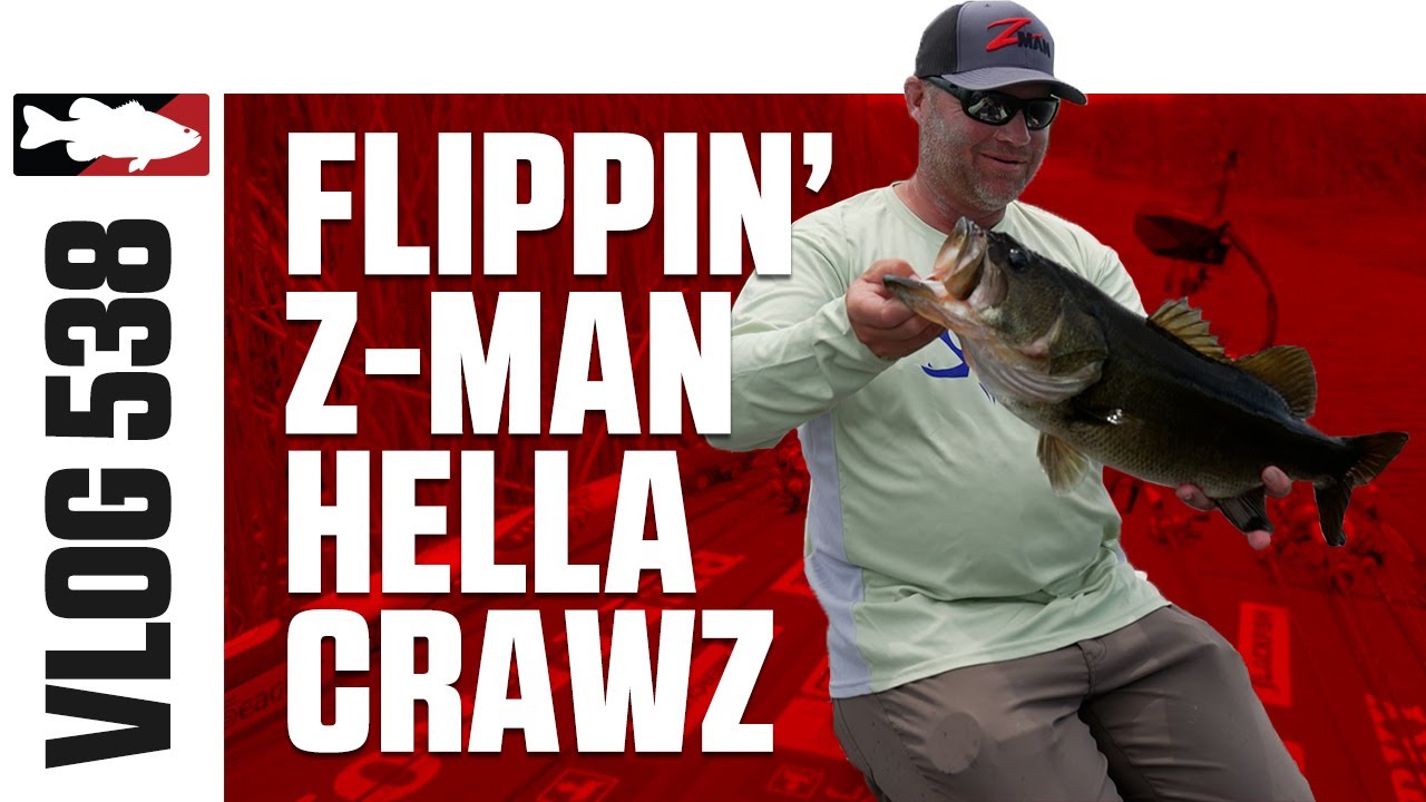 Flippin' the Z-Man Hella Crawz at Headwaters Lake with Luke Clausen - VLOG538