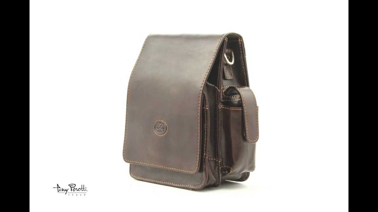 Torino Vertical Flap-Over Carry All Bag in Brown item number PI200902BN