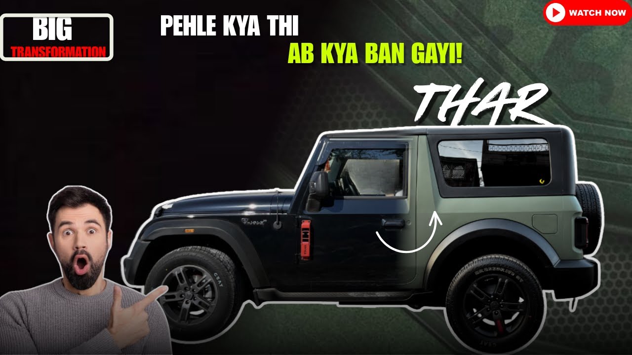 Mahindra THAR Wrapped in Military Green ❤️‍🔥🫠 @VwrapsSikar