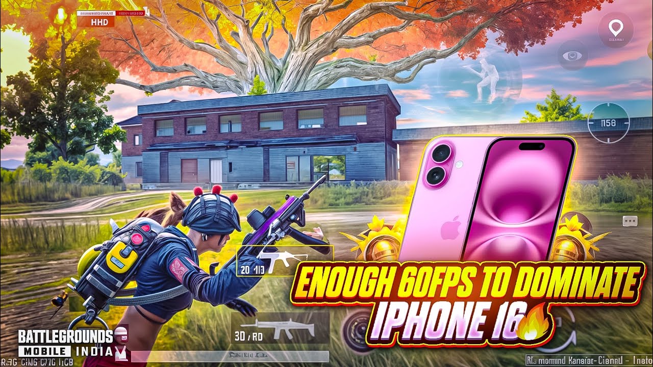 60 FPS Domination on iPhone 16 🔥 | Smoothest BGMI Gameplay Ever‼️