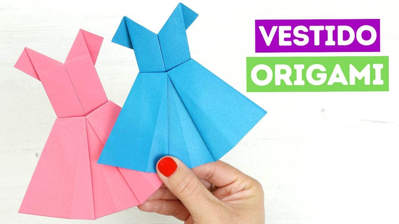 👗 Cómo hacer un vestido de origami fácil con una hoja de papel