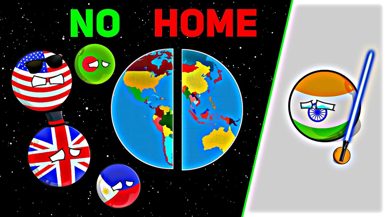 [WHAT IF EARTH SPLIT INTO 2 PLANETS?] 🌍🚀🤣 || NO HOME LEFT!☠️😂 #Countryballs