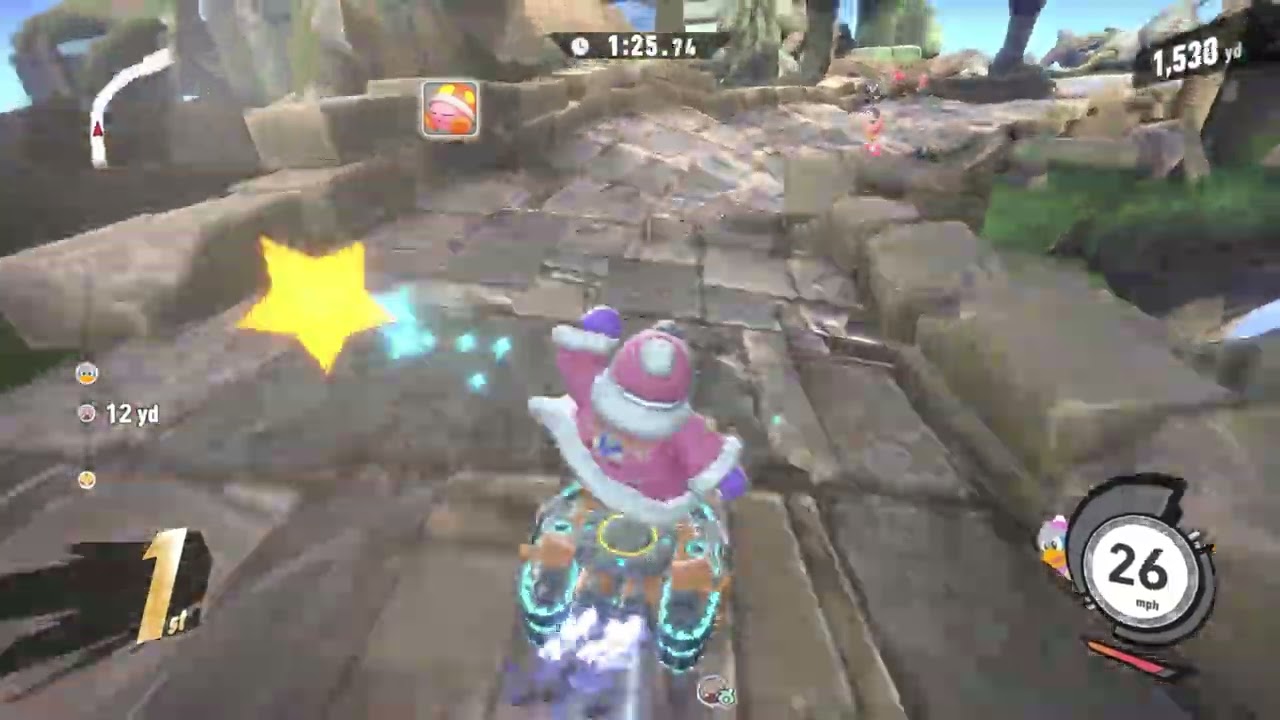 Kirby Air Riders - Air Ride: Airtopia Ruins with King Dedede (Time Mode)