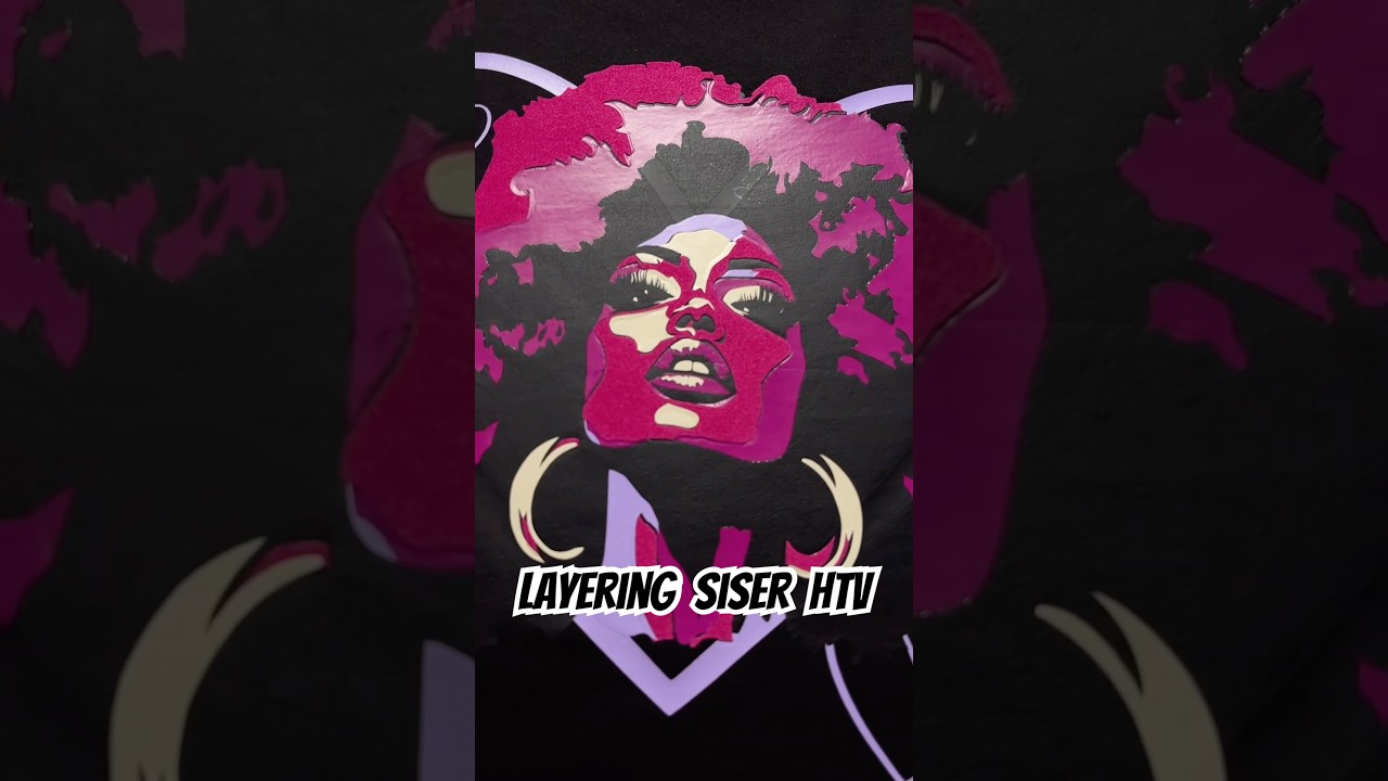 Layering Siser Easy Weed and Flock HTV #purposelyprepared87 #siserna #htv #tshirtdesign