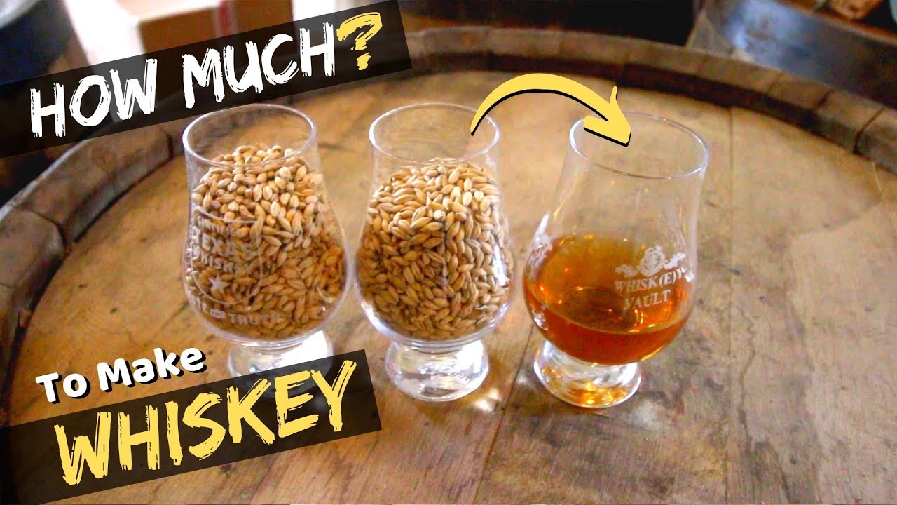 How much GRAIN is needed to make 1 BOTTLE of whisk(e)y????