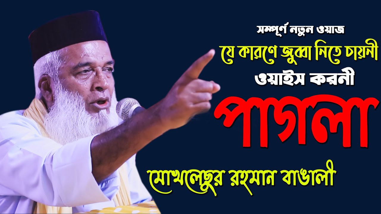 জুব্বা নিতে চায়নী ওয়াইস করনী পাগলা । মোখলেছুর রহমান বাঙালী । New Bangla Waz Mahfil