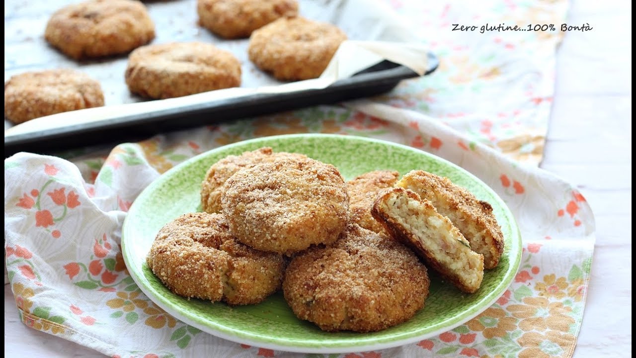 Cotolette di patate con prosciutto cotto e pancetta, cotte al forno