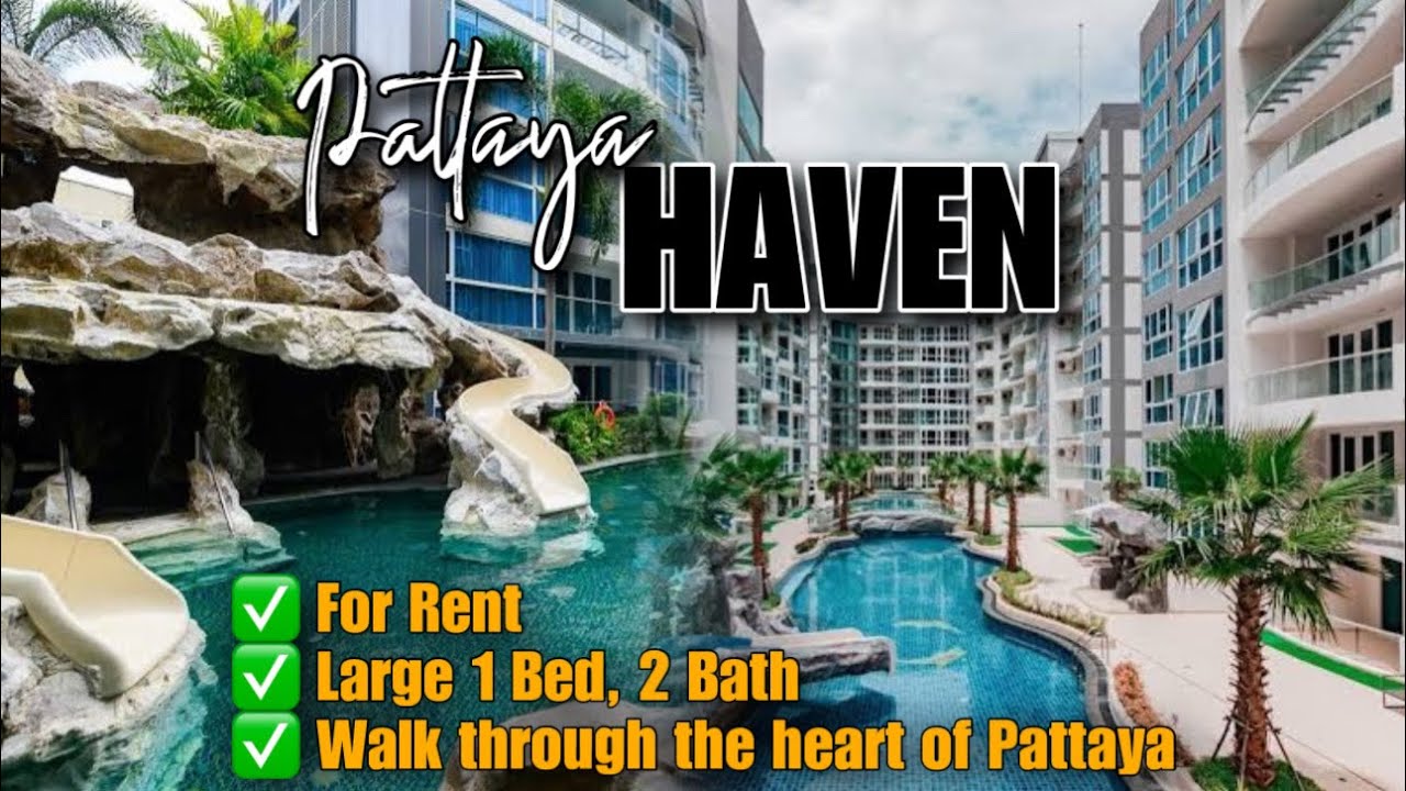 Spacious 1 Bedroom, 2 Bathrooms Condo in Central Pattaya for Rent!