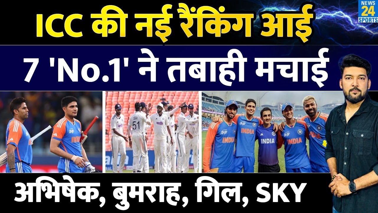 ICC की New Ranking आई Team India के '7 No.1' ने T20, ODI में तबाही मचाई! Abhishek, Bumrah, Gill, SKY