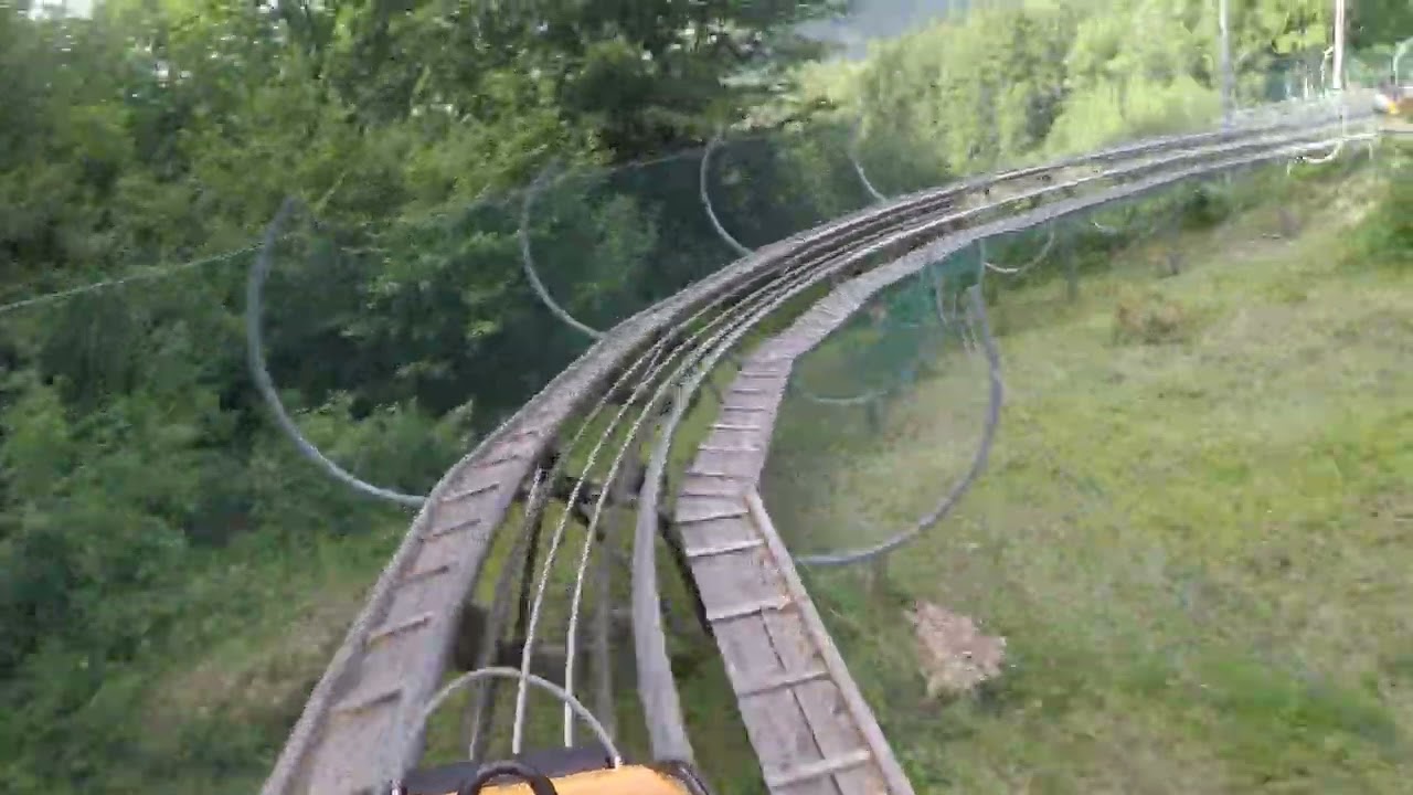 POV of the longest Alpine Coaster in Germany.
