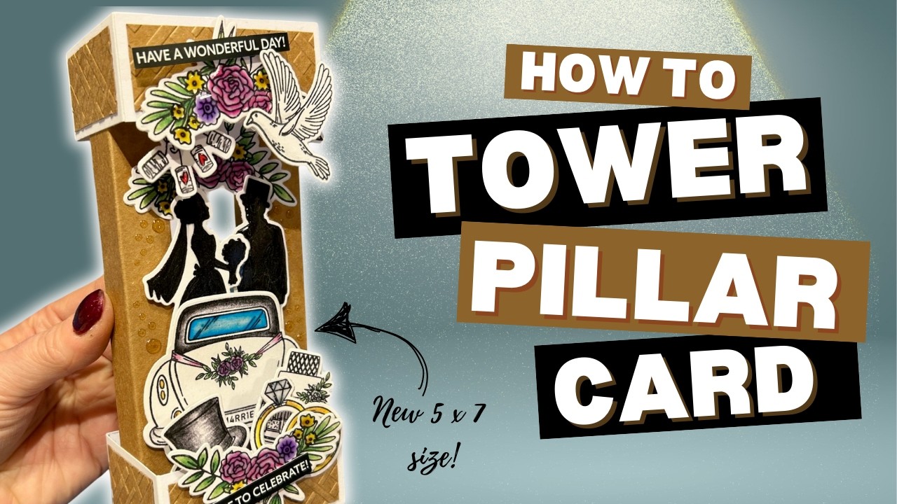The SIZE You've wanted!!! 5 x 7 Tower Pillar Card | NO DIES NEEDED!