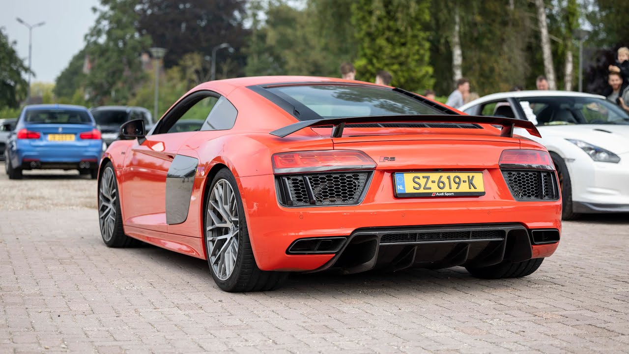 Audi R8 V10 Plus - Accelerations, Launch Controls & Downshifts !
