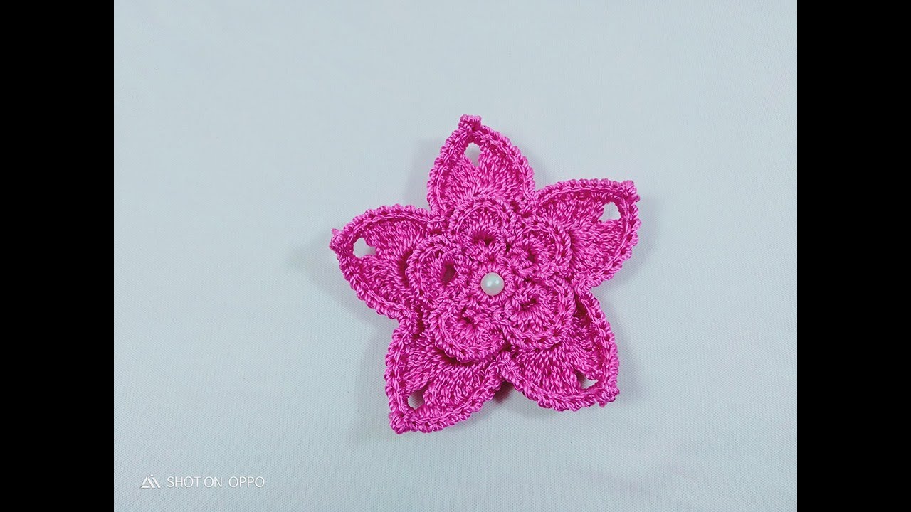 Crochet flower - hướng dẫn móc hoa trang trí bằng sợi thô
