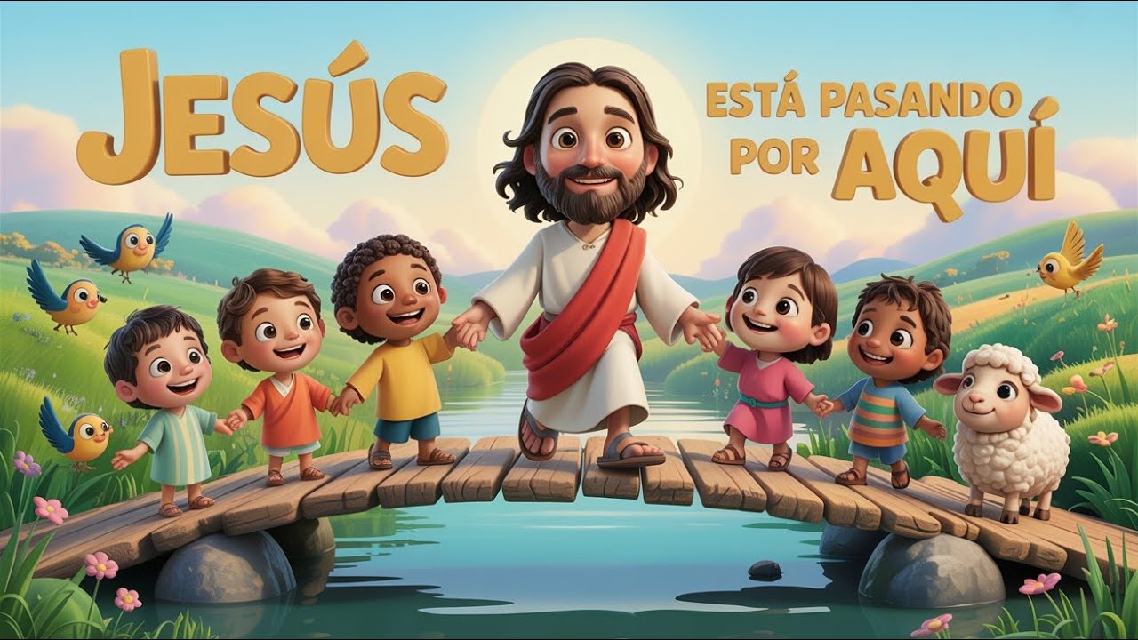 Jesús Está Pasando por Aquí – Corito Cristiano Animado para Niños